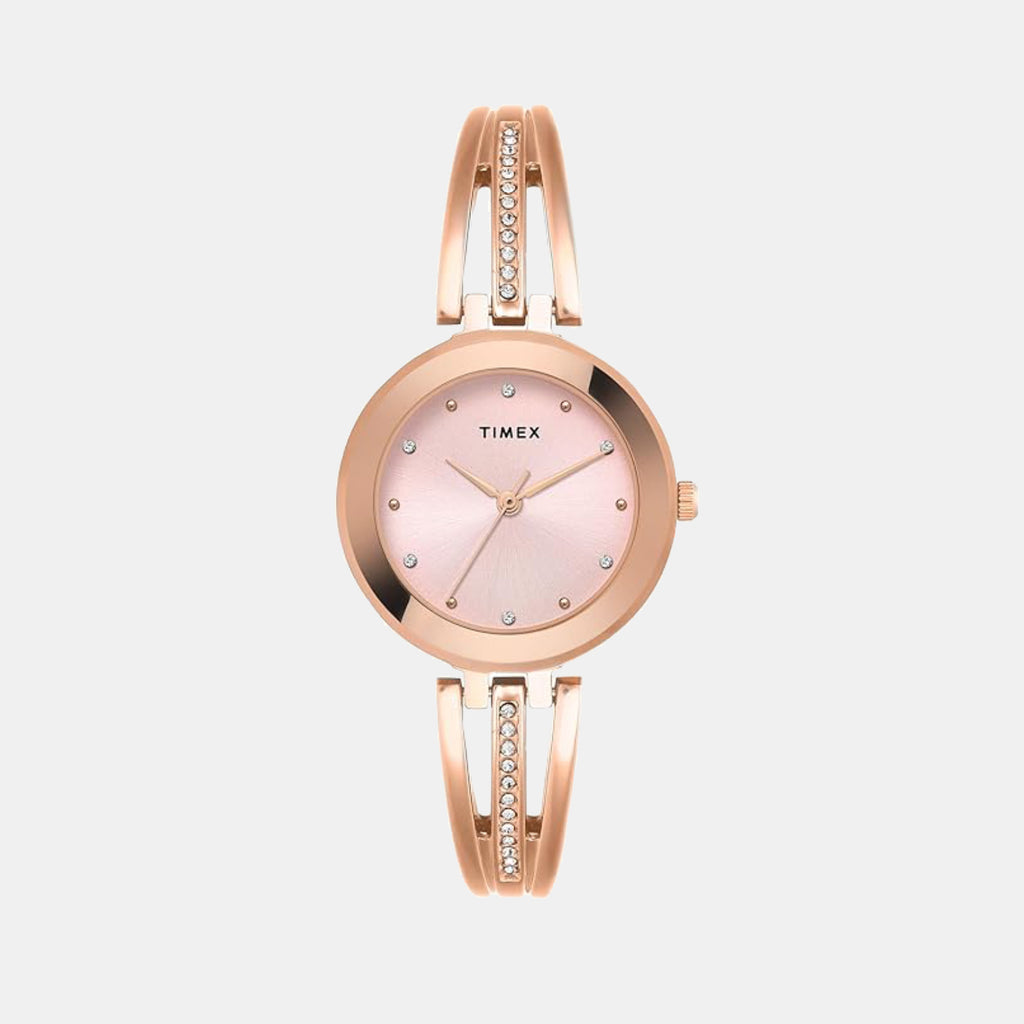 Trendline Women Quartz Pink Dial Analog Brass Watch TWTL10323