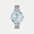Classics Women Quartz Blue Dial Analog Stainless Steel Watch TWTL12100