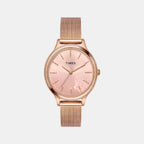 Classics Women Quartz Pink Dial Analog Stainless Steel Watch TWTL12102