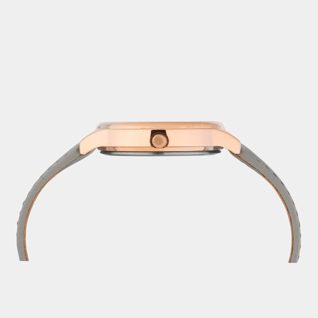 Fashion Women Quartz Silver Dial Analog Leather Watch TWTL12104