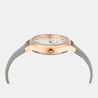 Fashion Women Quartz Silver Dial Analog Leather Watch TWTL12104