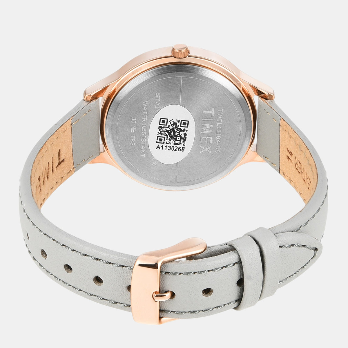 Fashion Women Quartz Silver Dial Analog Leather Watch TWTL12104