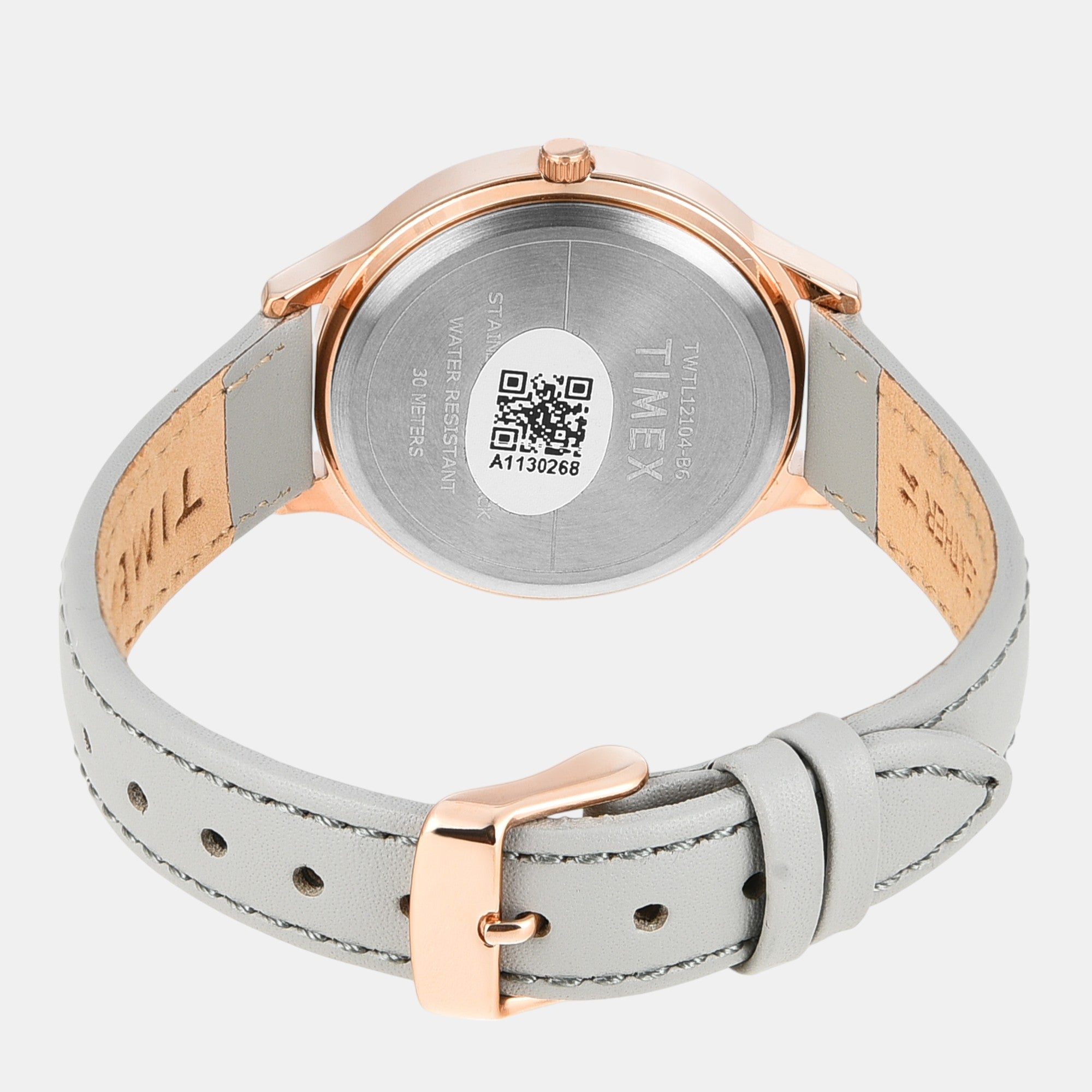 Fashion Women Quartz Silver Dial Analog Leather Watch TWTL12104