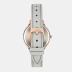 Fashion Women Quartz Silver Dial Analog Leather Watch TWTL12104