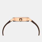 Fashion Women Quartz Silver Dial Analog Leather Watch TWTL12105