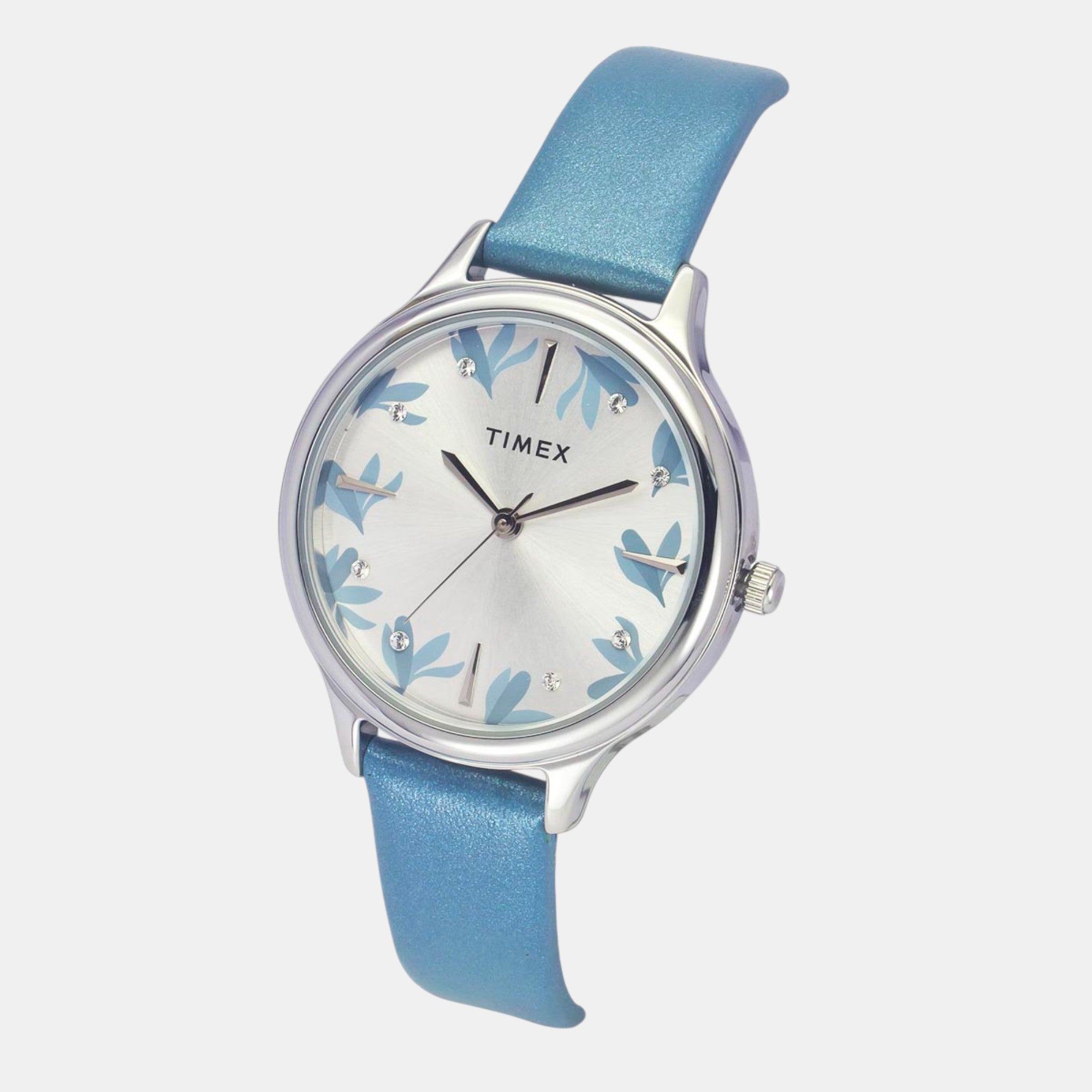 Classics Women Quartz Silver Dial Analog Leather Watch TWTL12106