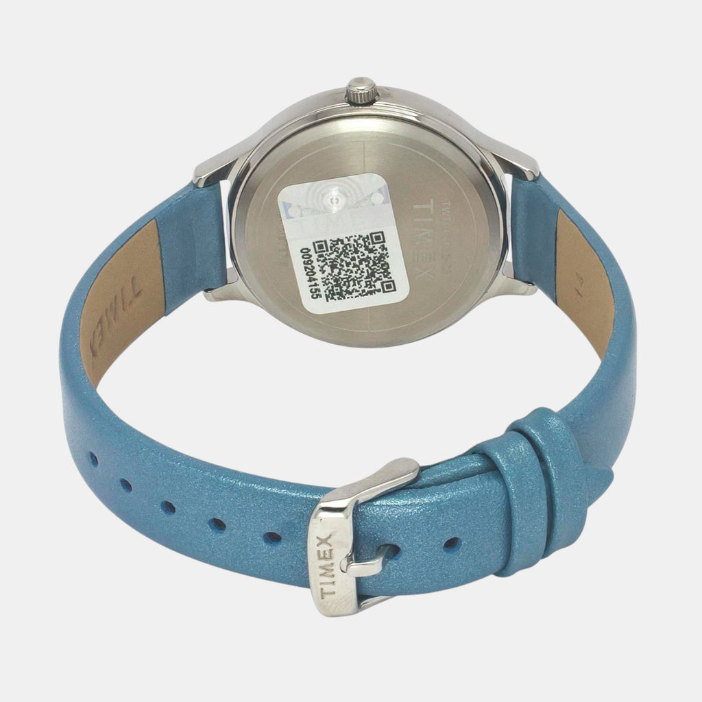 Classics Women Quartz Silver Dial Analog Leather Watch TWTL12106