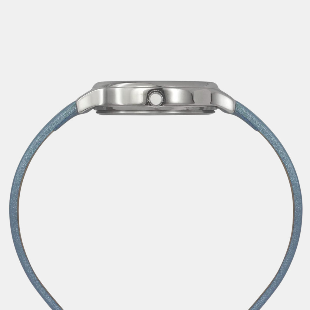 Classics Women Quartz Silver Dial Analog Leather Watch TWTL12106