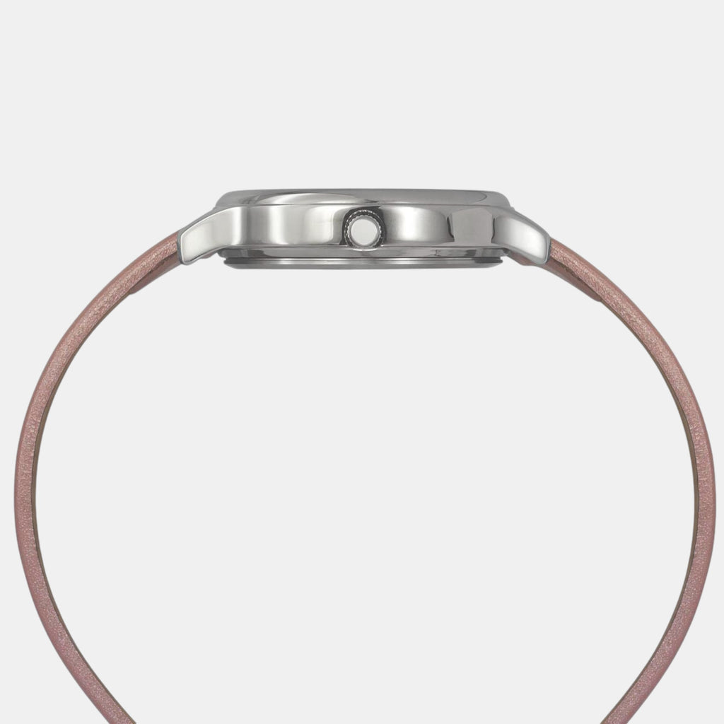 Classics Women Quartz Silver Dial Analog Leather Watch TWTL12107