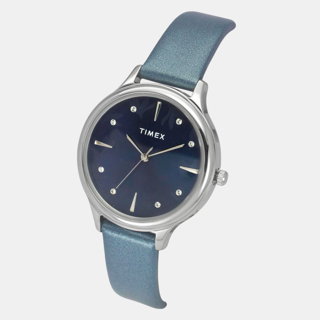Classics Women Quartz Blue Dial Analog Leather Watch TWTL12108
