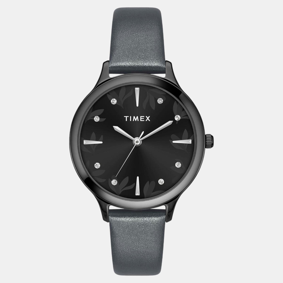 Classics Women Quartz Black Dial Analog Leather Watch TWTL12109