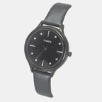 Classics Women Quartz Black Dial Analog Leather Watch TWTL12109