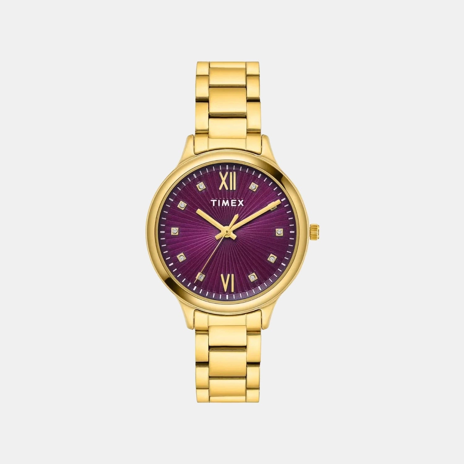 Trendline Women Quartz Purple Dial Analog Stainless Steel Watch TWTL12113