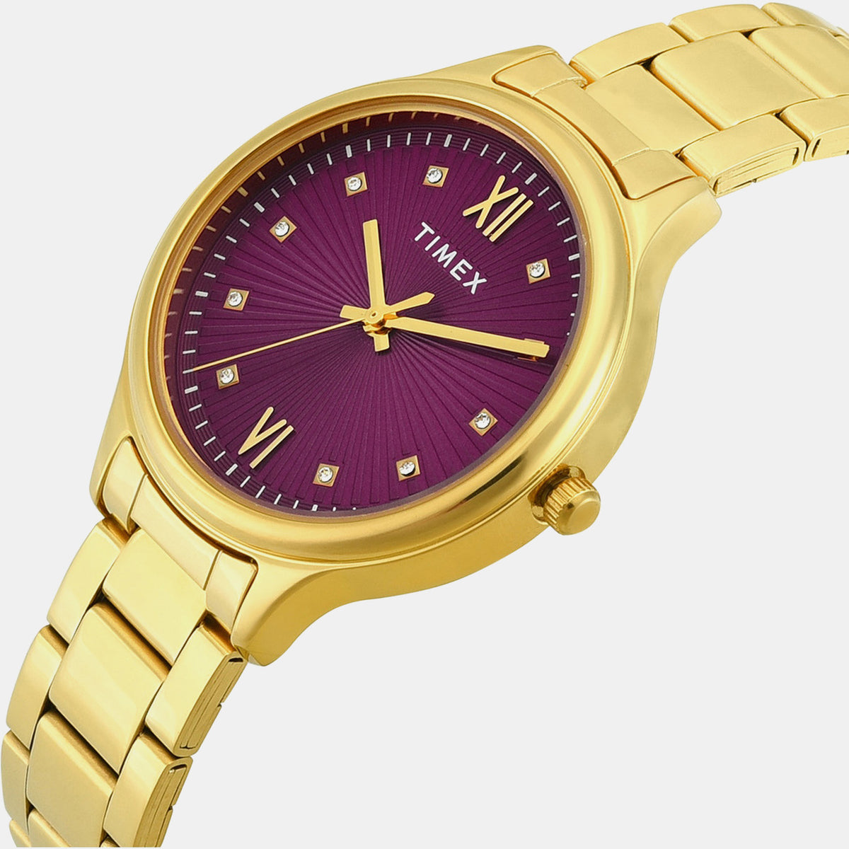 Trendline Women Quartz Purple Dial Analog Stainless Steel Watch TWTL12113