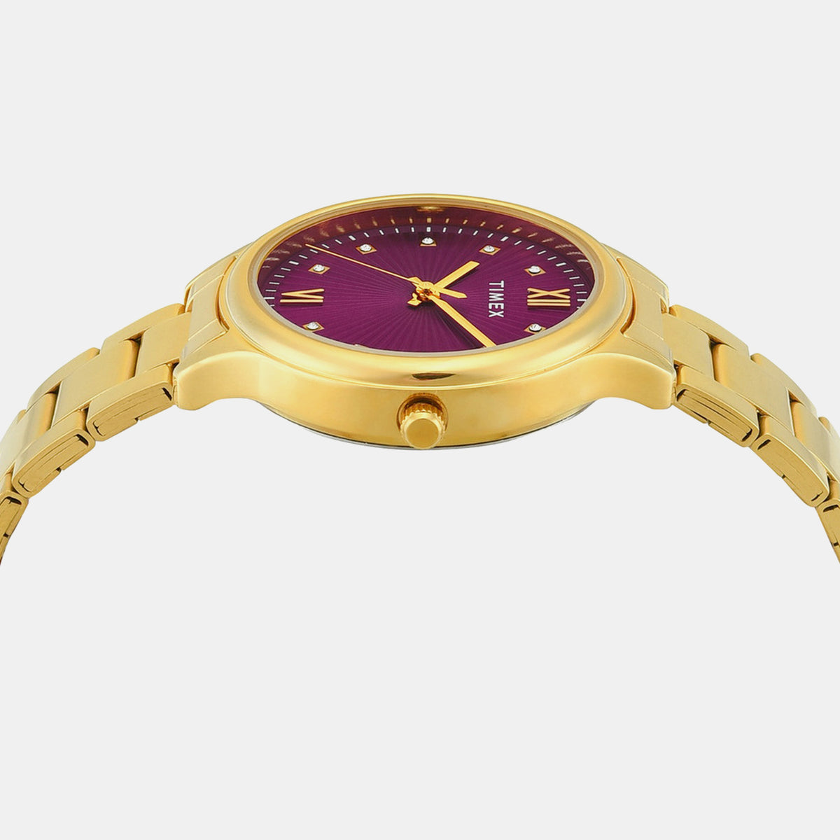 Trendline Women Quartz Purple Dial Analog Stainless Steel Watch TWTL12113