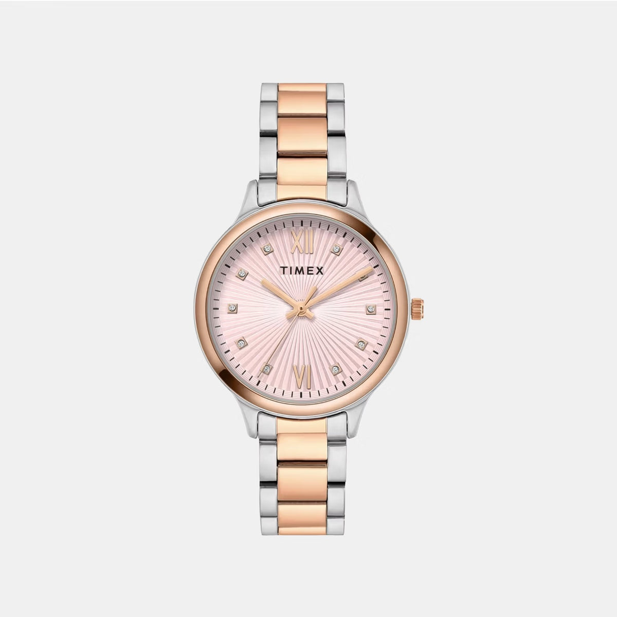 Trendline Women Quartz Pink Dial Analog Stainless Steel Watch TWTL12114