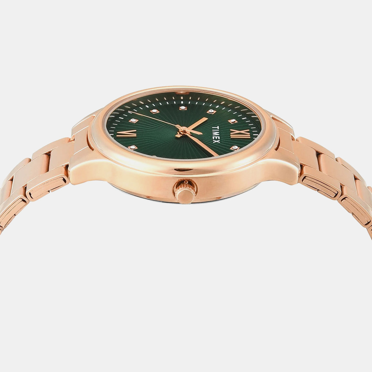 Trendline Women Quartz Green Dial Analog Stainless Steel Watch TWTL12115