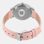 Classics Women Quartz Pink Dial Analog Leather Watch TWTL12307