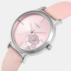 Classics Women Quartz Pink Dial Analog Leather Watch TWTL12307