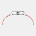 Classics Women Quartz Pink Dial Analog Leather Watch TWTL12307