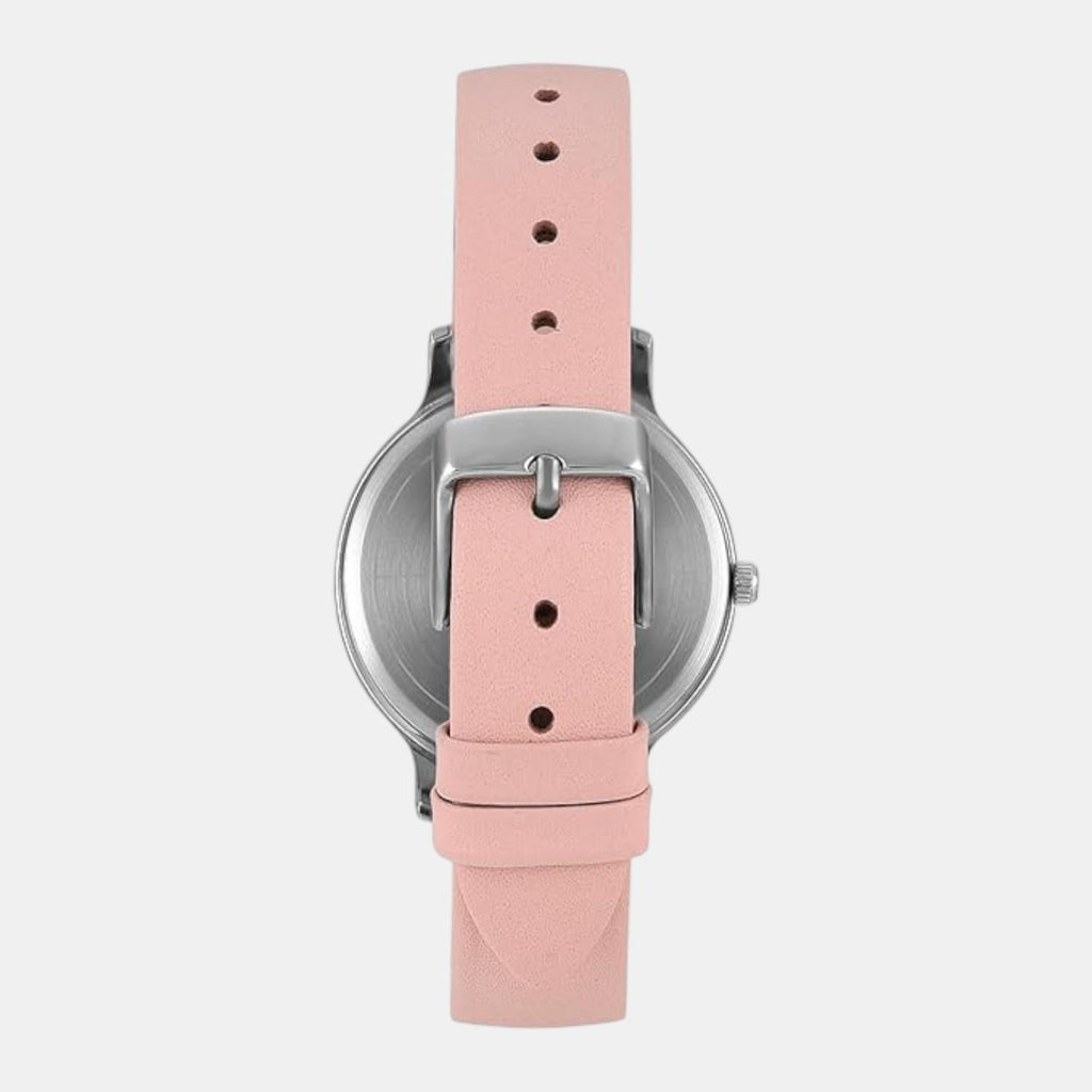Classics Women Quartz Pink Dial Analog Leather Watch TWTL12307