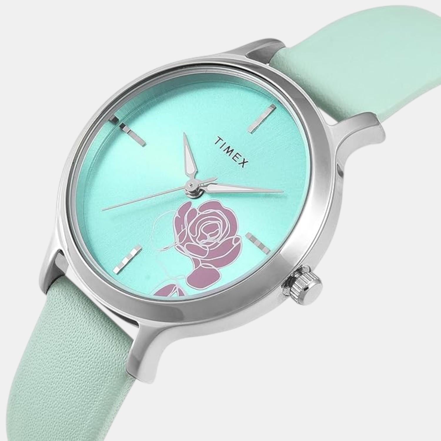 Classics Women Quartz Blue Dial Analog Leather Watch TWTL12308