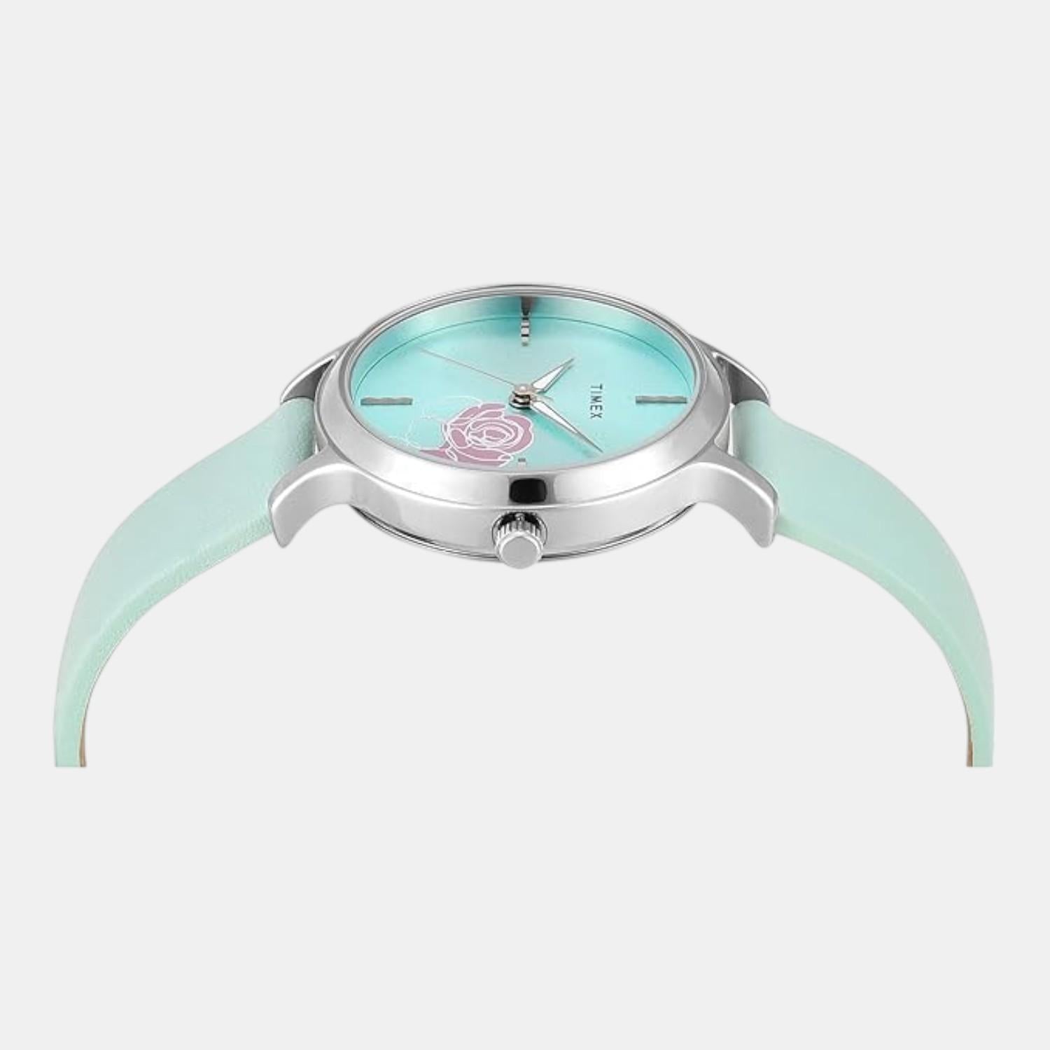 Classics Women Quartz Blue Dial Analog Leather Watch TWTL12308