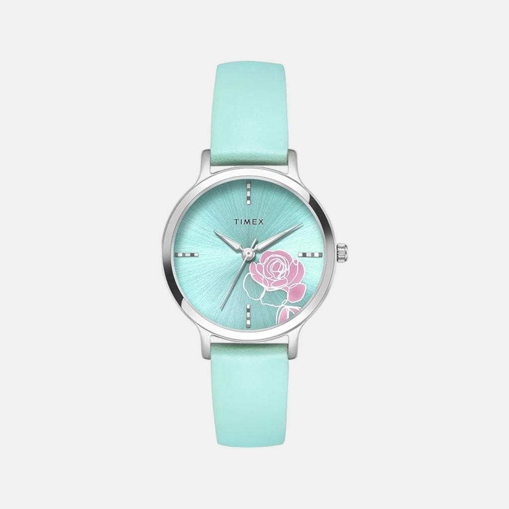 Classics Women Quartz Blue Dial Analog Leather Watch TWTL12308