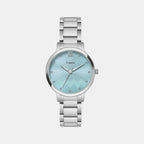 Classics Women Quartz Blue Dial Analog Stainless Steel Watch TWTL12309