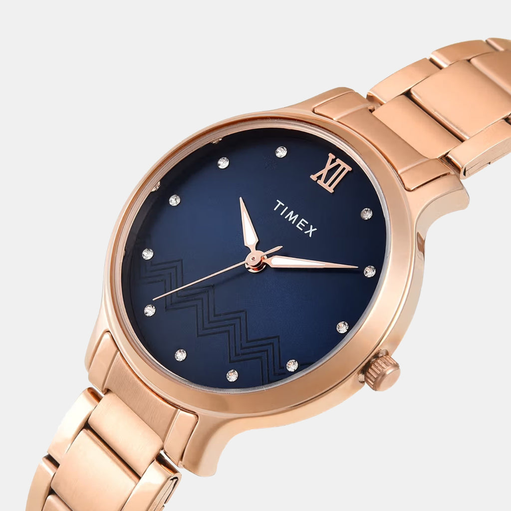 Classics Women Quartz Blue Dial Analog Stainless Steel Watch TWTL12310