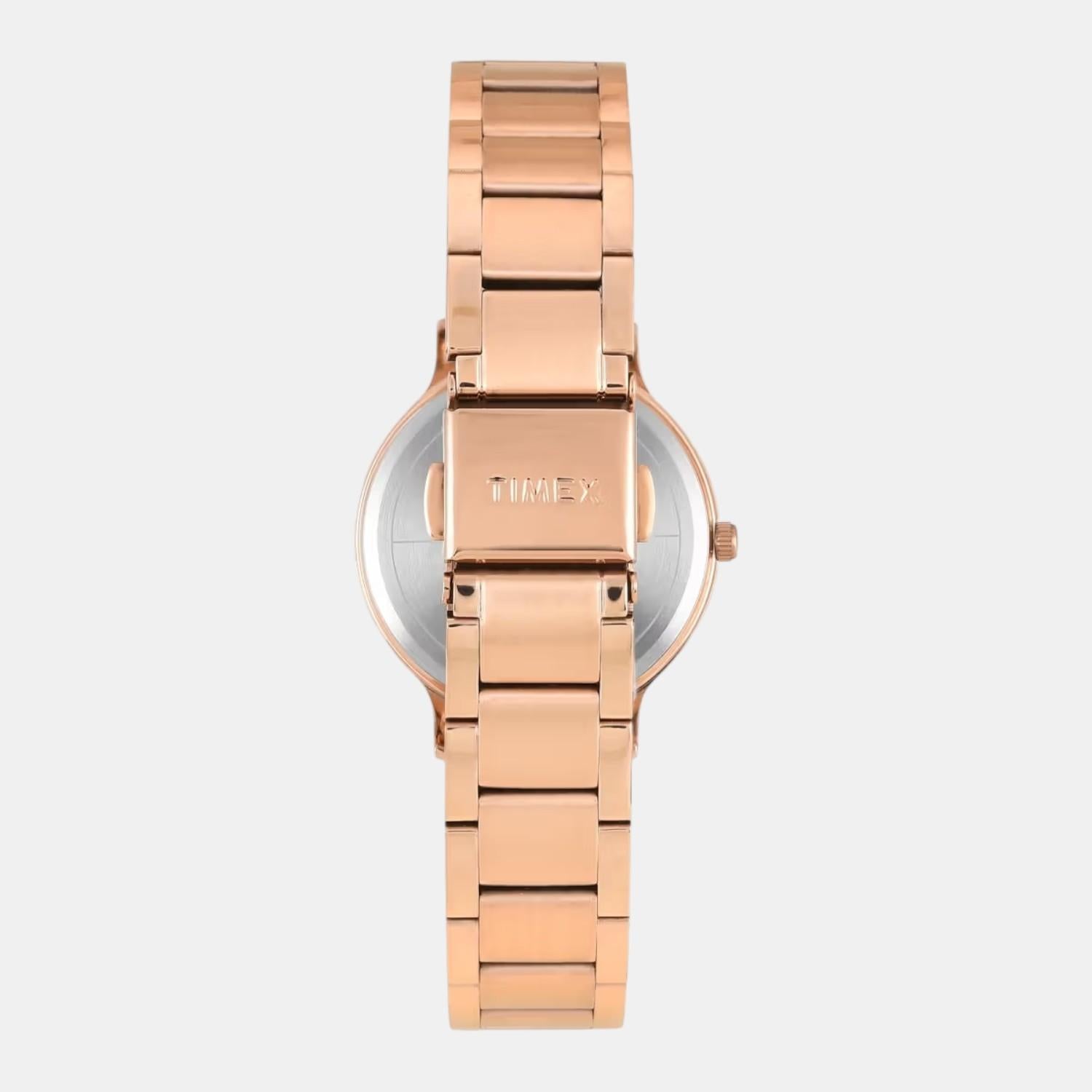 Classics Women Quartz Rose Gold Dial Analog Stainless Steel Watch TWTL12311