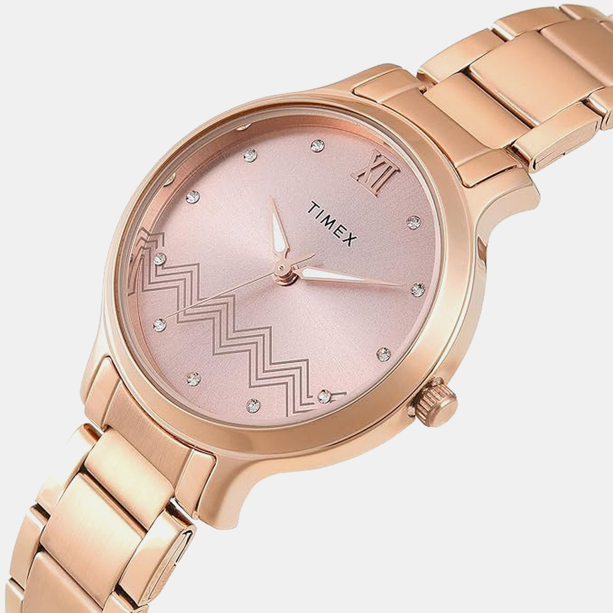 Trendline Women Quartz Rose Gold Dial Analog Stainless Steel Watch TWTL12311