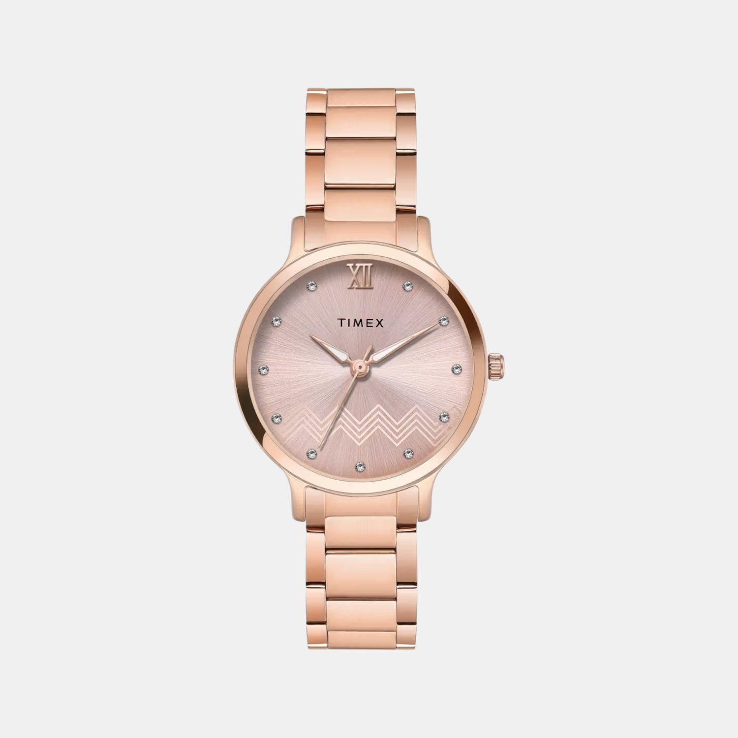 Classics Women Quartz Rose Gold Dial Analog Stainless Steel Watch TWTL12311