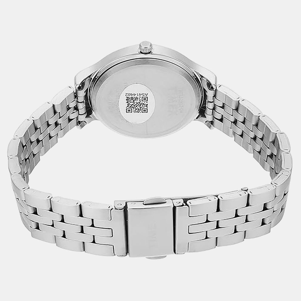 Fashion Women Quartz Blue Dial Analog Stainless Steel Watch TWTL12312