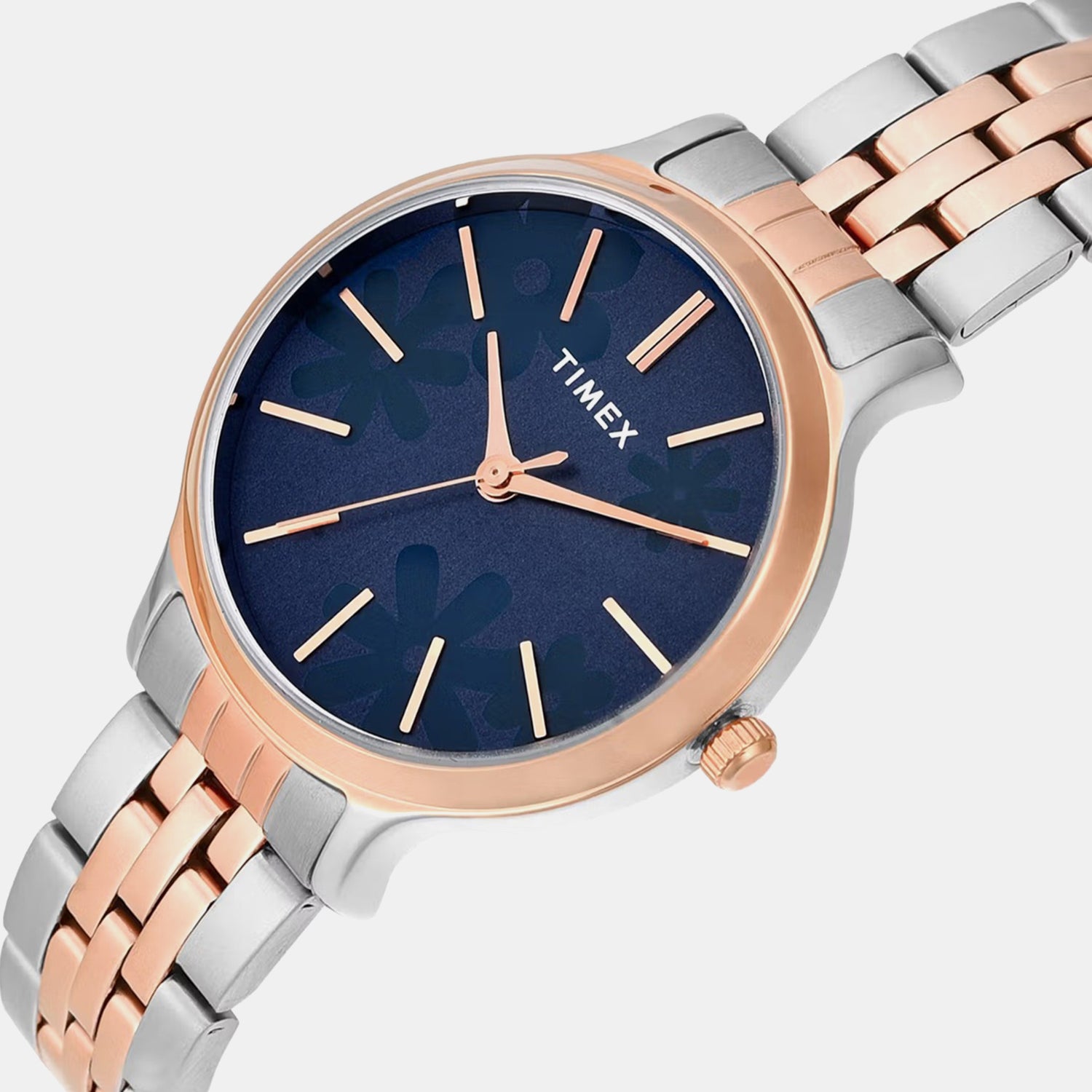 Floret Women Quartz Blue Dial Analog Stainless Steel Watch TWTL12315