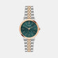 Floret Women Quartz Teal Dial Analog Stainless Steel Watch TWTL12315