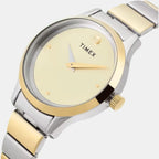 Classics Women Quartz Champagne Dial Analog Stainless Steel Watch TWTL13701
