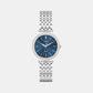 Fashion Women Quartz Blue Dial Analog Stainless Steel Watch TWTL14000