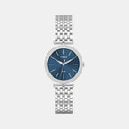 Fashion Women Quartz Blue Dial Analog Stainless Steel Watch TWTL14000