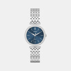 Fashion Women Quartz Blue Dial Analog Stainless Steel Watch TWTL14000