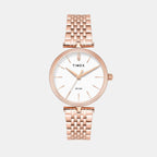 Fashion Women Quartz White Dial Analog Stainless Steel Watch TWTL14001