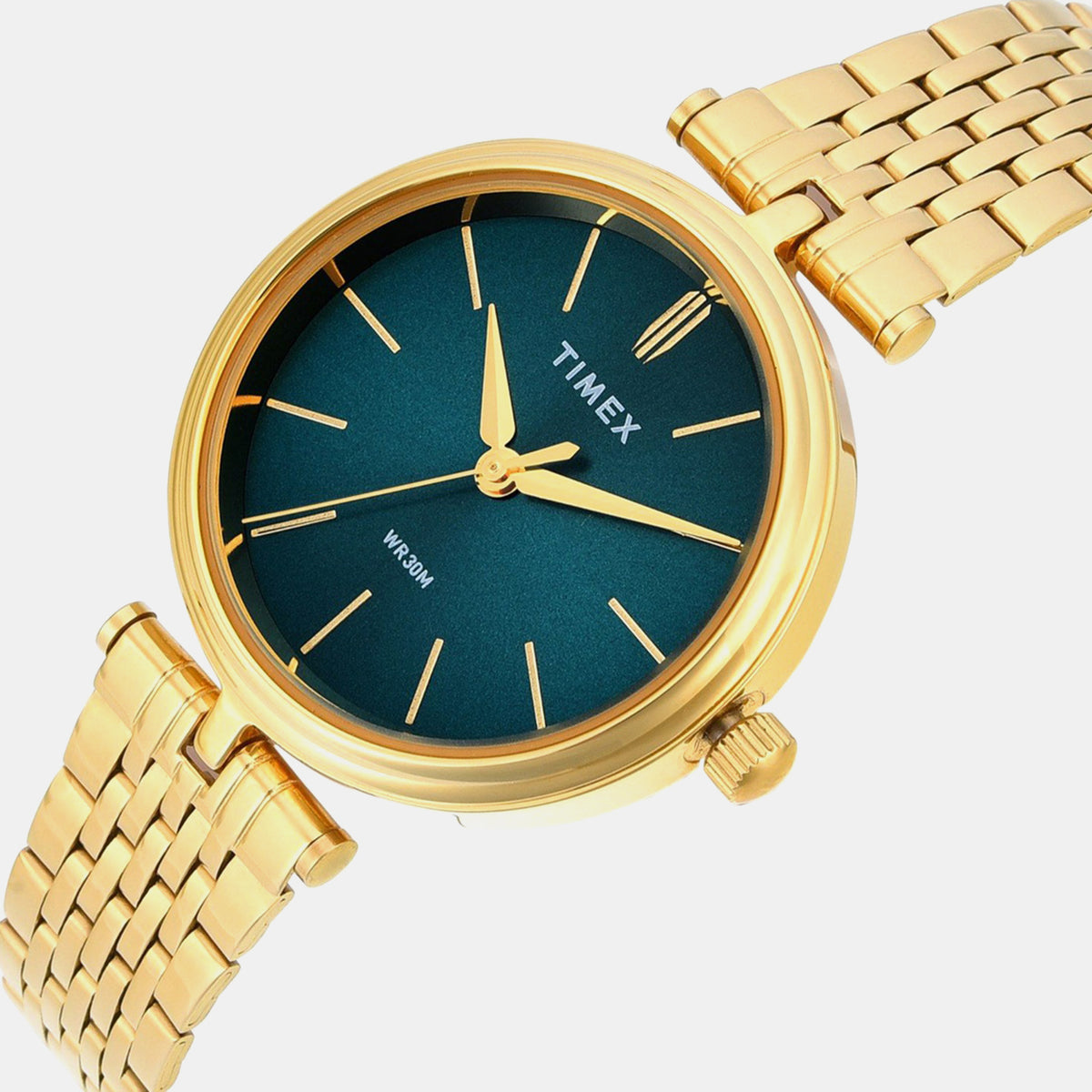 Trendline Women Quartz Green Dial Analog Stainless Steel Watch TWTL14002