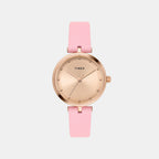 Trendline Women Quartz Rose Gold Dial Analog Leather Watch TWTL14005