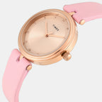 Trendline Women Quartz Rose Gold Dial Analog Leather Watch TWTL14005