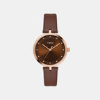 Trendline Women Quartz Brown Dial Analog Leather Watch TWTL14006