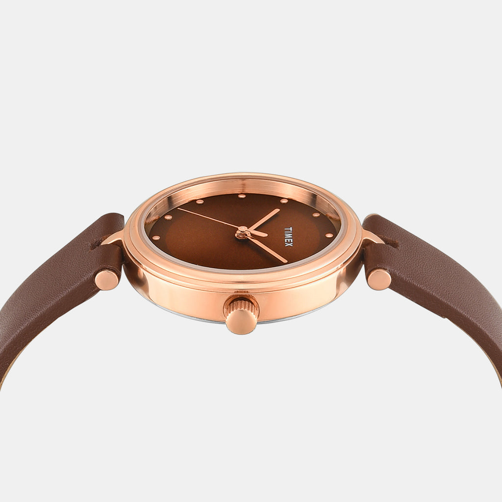 Trendline Women Quartz Brown Dial Analog Leather Watch TWTL14006