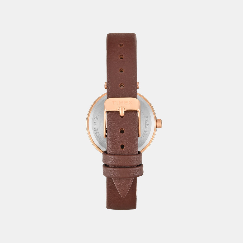 Trendline Women Quartz Brown Dial Analog Leather Watch TWTL14006