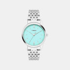 Fashion Women Quartz Green Dial Analog Stainless Steel Watch TWTL14100