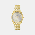 Fashion Women Quartz Grey Dial Analog Stainless Steel Watch TWTL14101