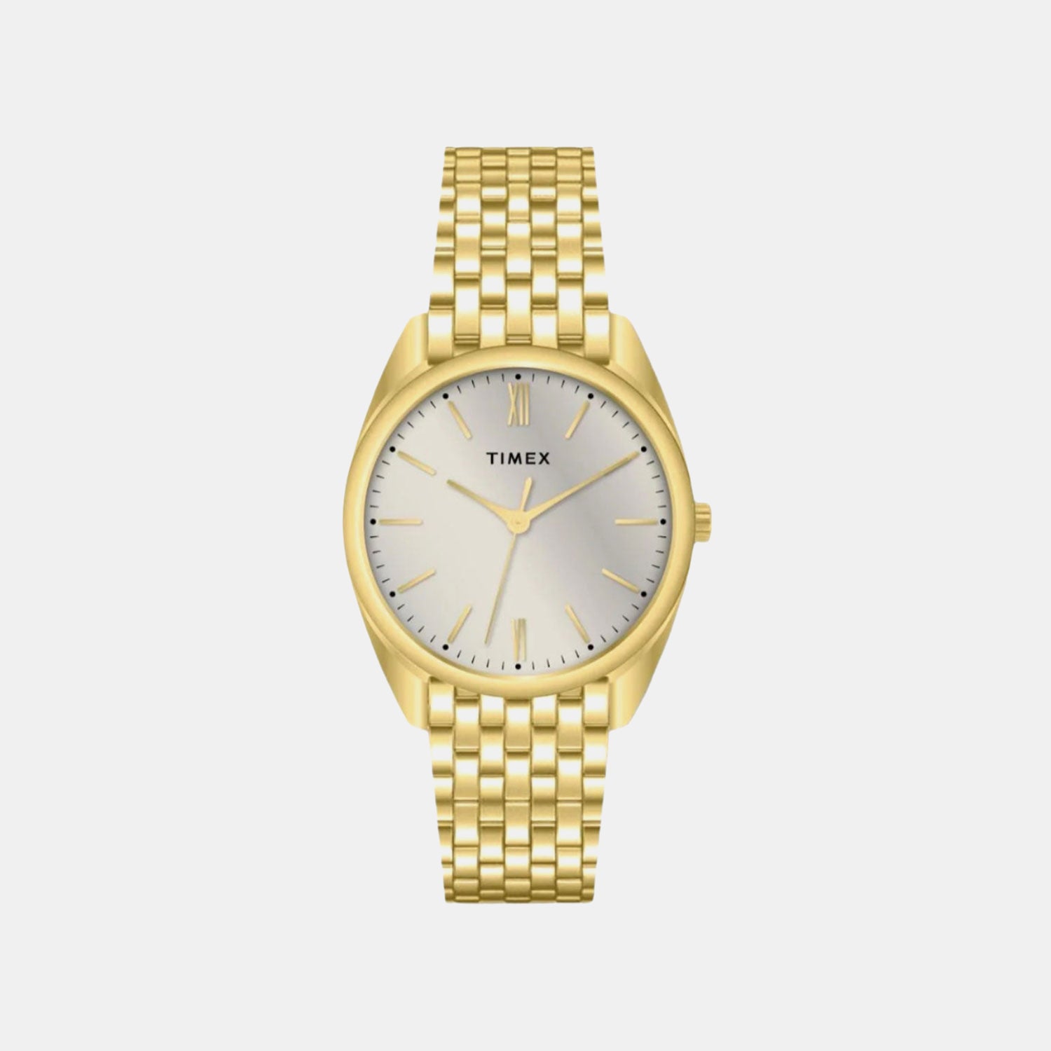 Fashion Women Quartz Grey Dial Analog Stainless Steel Watch TWTL14101